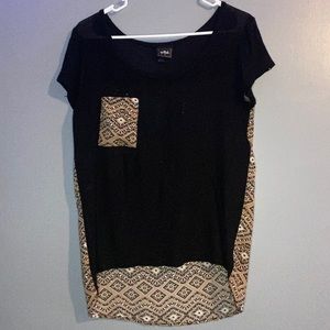 Daytrip black and patterned shirt